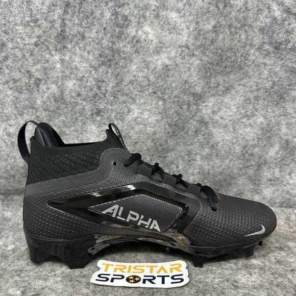 Nike Alpha Menace 4 Elite Football Cleats Mens Sz 7 Black Silver FD7036-002 - Picture 4 of 8